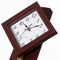 Clockswise Traditional Brown Square Wood- Looking Pendulum Plastic Wall Clock QI004508.BN - alternate 3